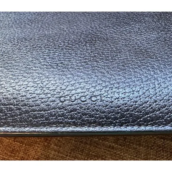 Auth. Gucci GG Marmont Black Leather Pouch Clutch - Picture 4 of 16